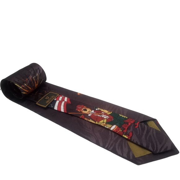 Men's Tie Molto Yogi Bear Patriotic American Flag Fireworks Design Cartoon Tie - Picture 4 of 12